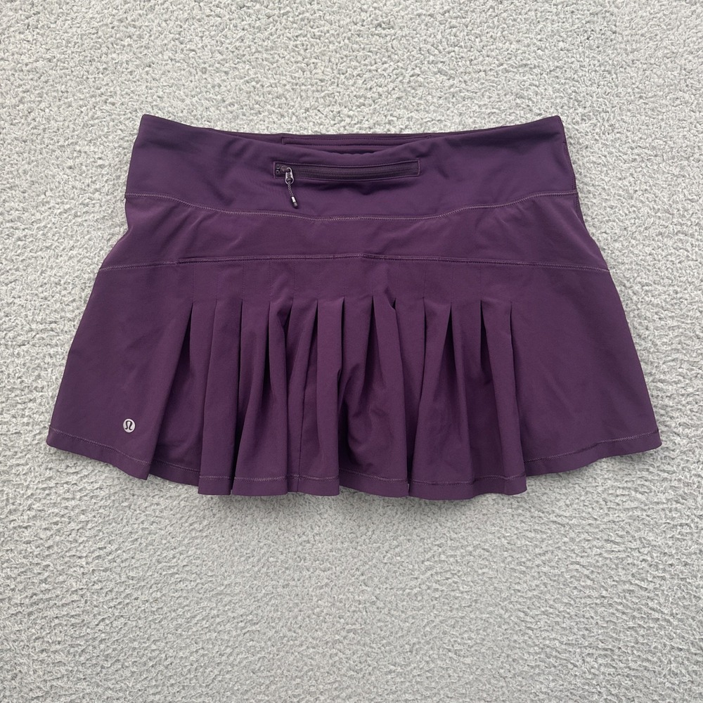 Lululemon Circuit Breaker Skirt Skort Darkest Magenta Athletic Tennis Women's 8
